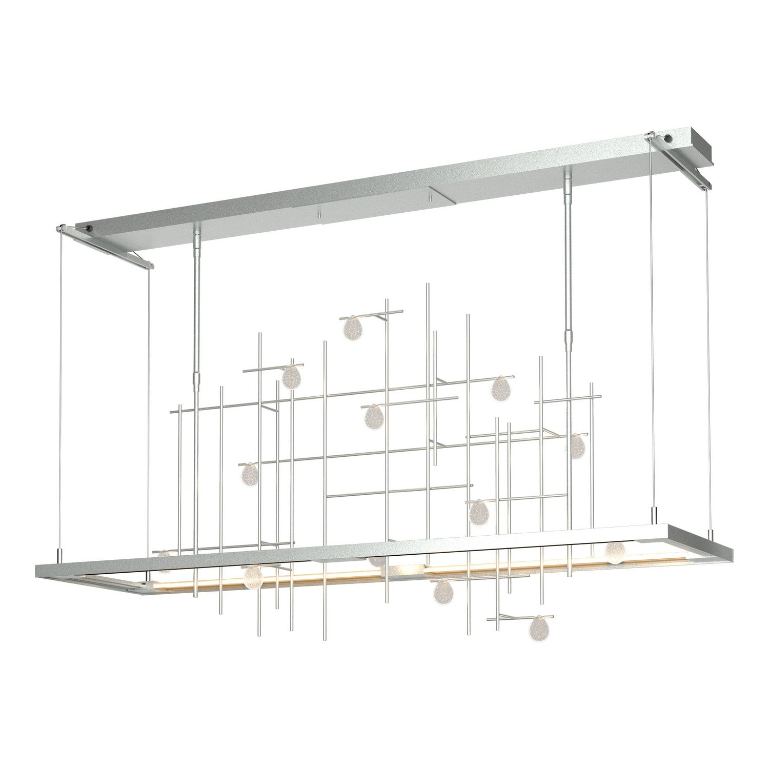 Hubbardton Forge - 139752-LED-STND-82-YG0500 - Spring LED Pendant - Four Seasons - Vintage Platinum