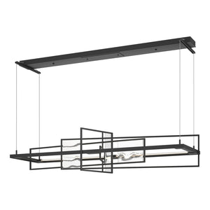 Hubbardton Forge - 139754-LED-STND-10-AQ - LED Pendant - Four Seasons - Black