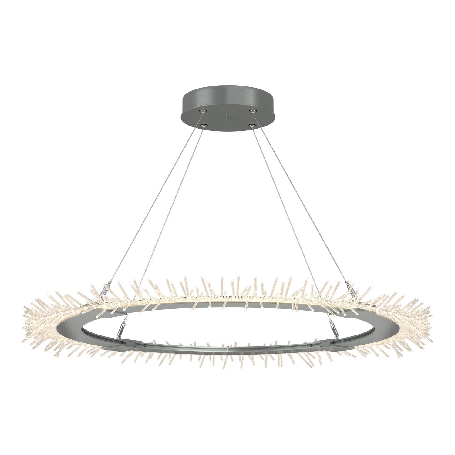 Hubbardton Forge - 139772-LED-STND-82 - Anemone Circular LED Pendant - Anemone - Vintage Platinum