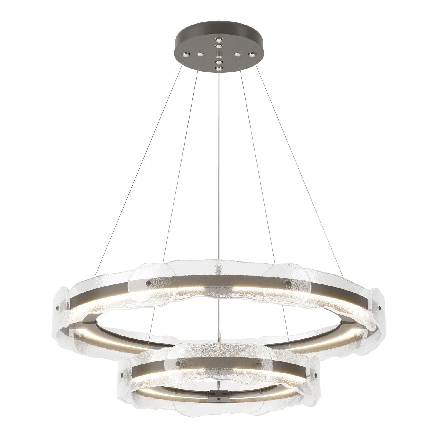 Hubbardton Forge - 139782-LED-STND-07-ZM0598 - Solstice LED Tiered Pendant - Solstice - Dark Smoke