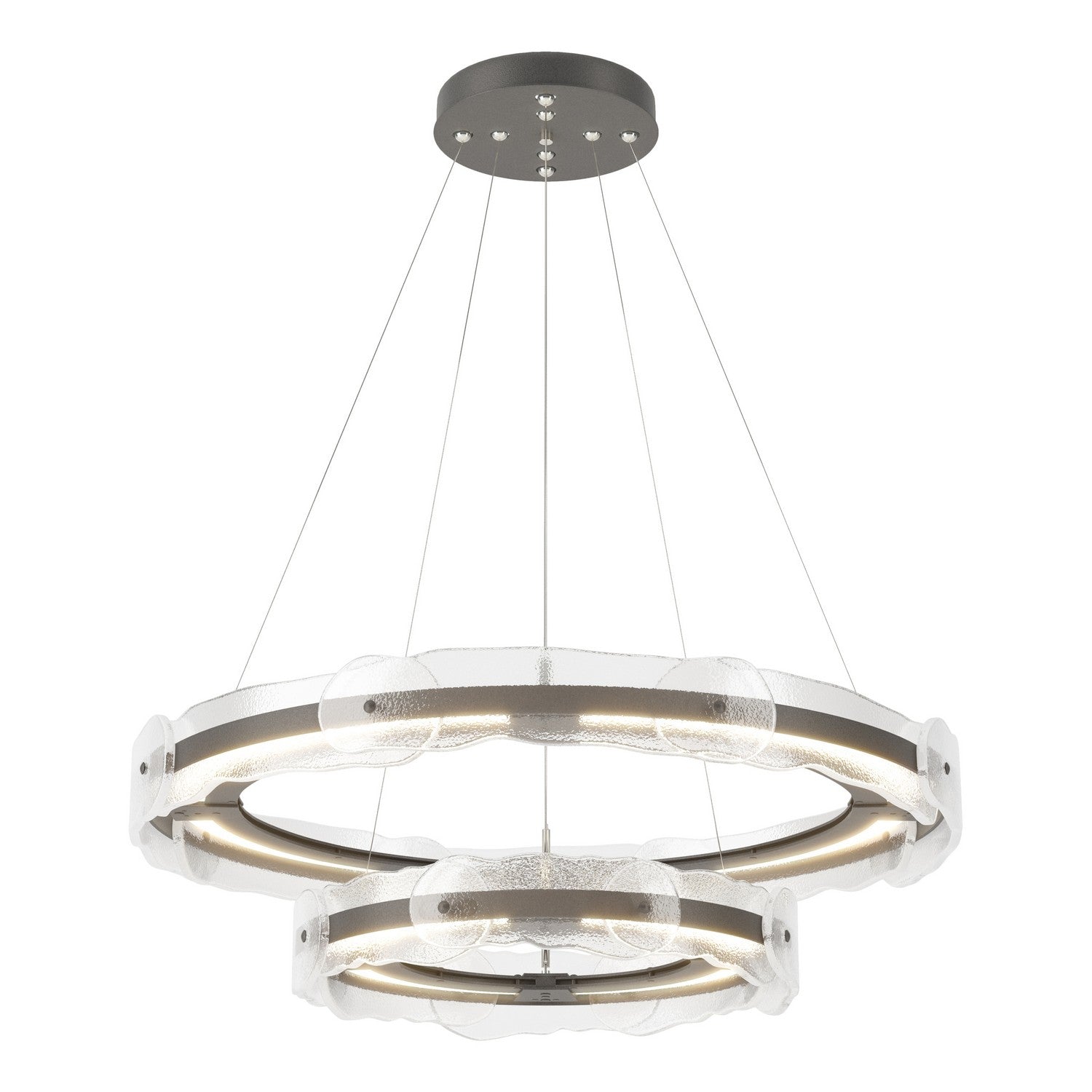 Hubbardton Forge - 139782-LED-STND-20-ZM0598 - Solstice LED Tiered Pendant - Solstice - Natural Iron