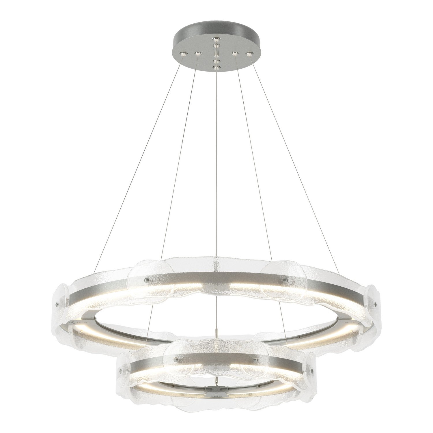 Hubbardton Forge - 139782-LED-STND-82-ZM0598 - Solstice LED Tiered Pendant - Solstice - Vintage Platinum