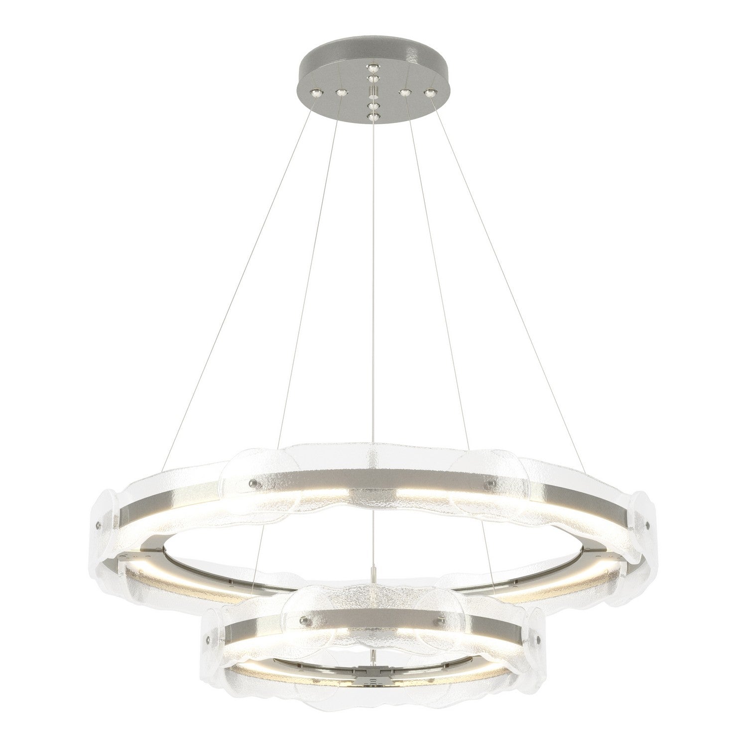 Hubbardton Forge - 139782-LED-STND-85-ZM0598 - Solstice LED Tiered Pendant - Solstice - Sterling
