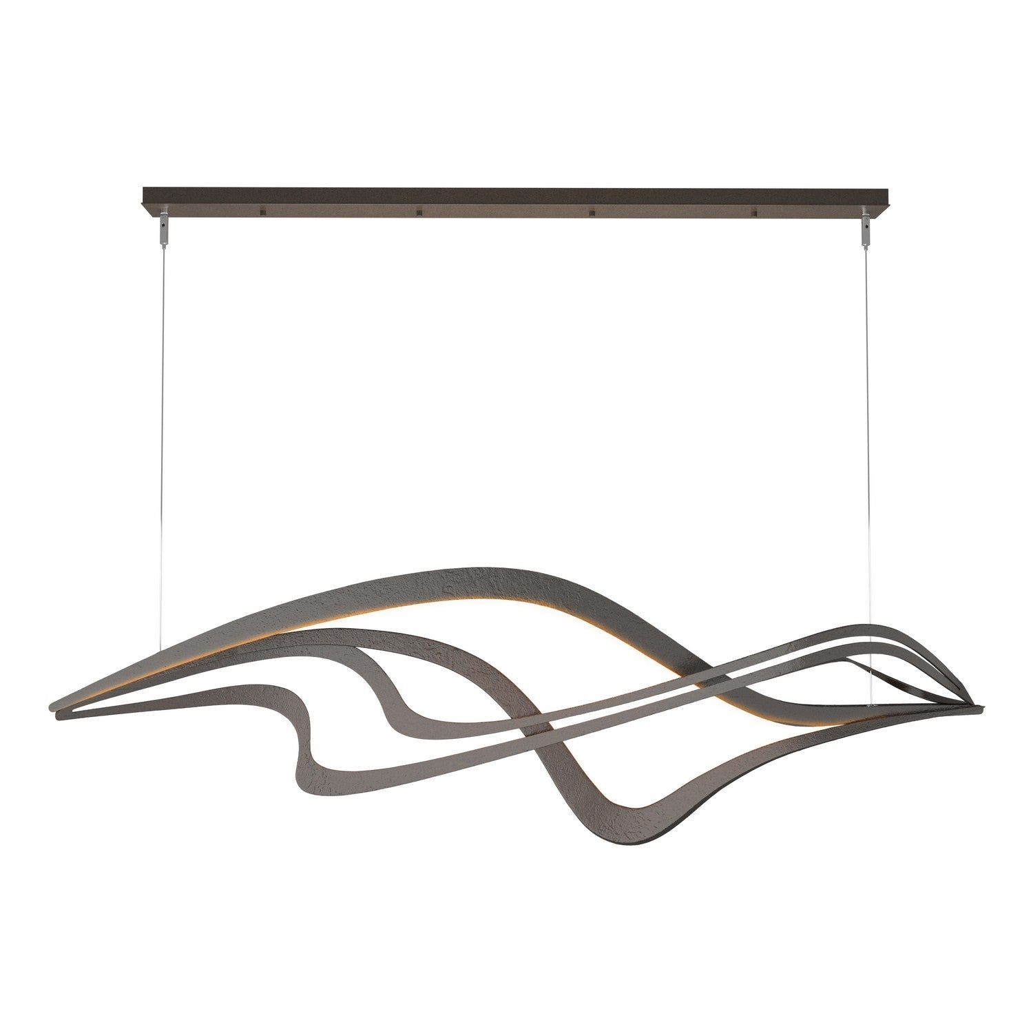 Hubbardton Forge - 139905-LED-STND-14 - Crossing Waves LED Pendant - Crossing Waves - Oil Rubbed Bronze