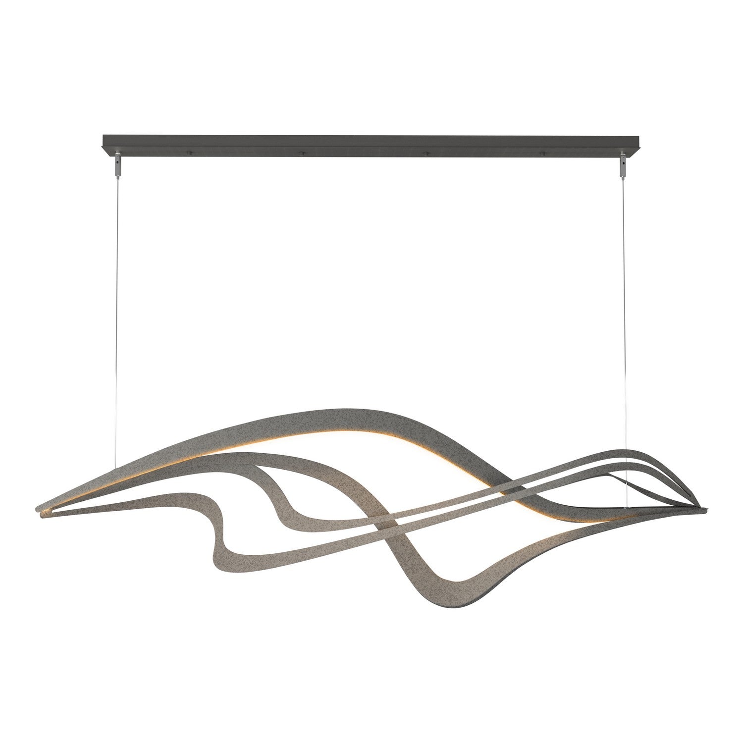 Hubbardton Forge - 139905-LED-STND-20 - Crossing Waves LED Pendant - Crossing Waves - Natural Iron