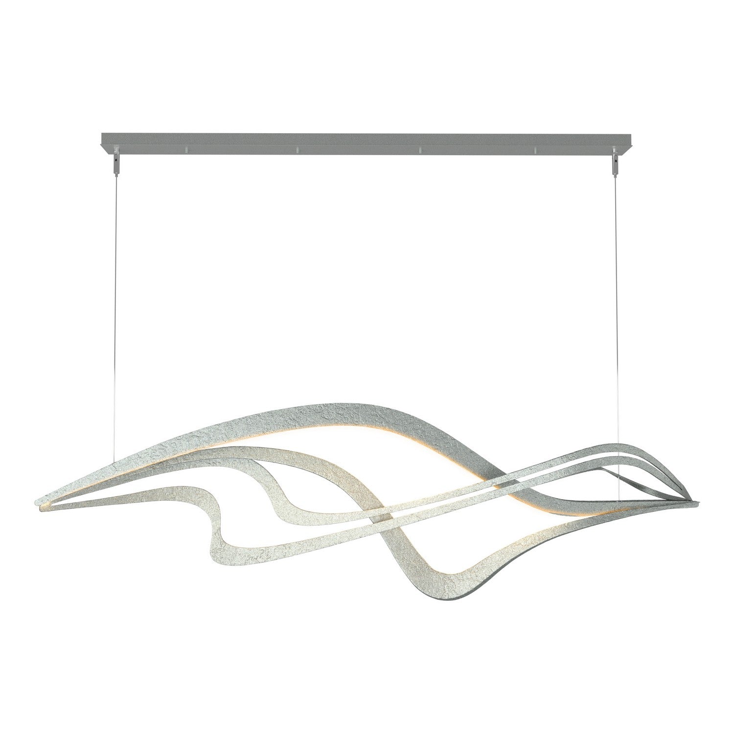 Hubbardton Forge - 139905-LED-STND-82 - Crossing Waves LED Pendant - Crossing Waves - Vintage Platinum