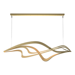 Hubbardton Forge - 139905-LED-STND-86 - LED Pendant - Crossing Waves - Modern Brass