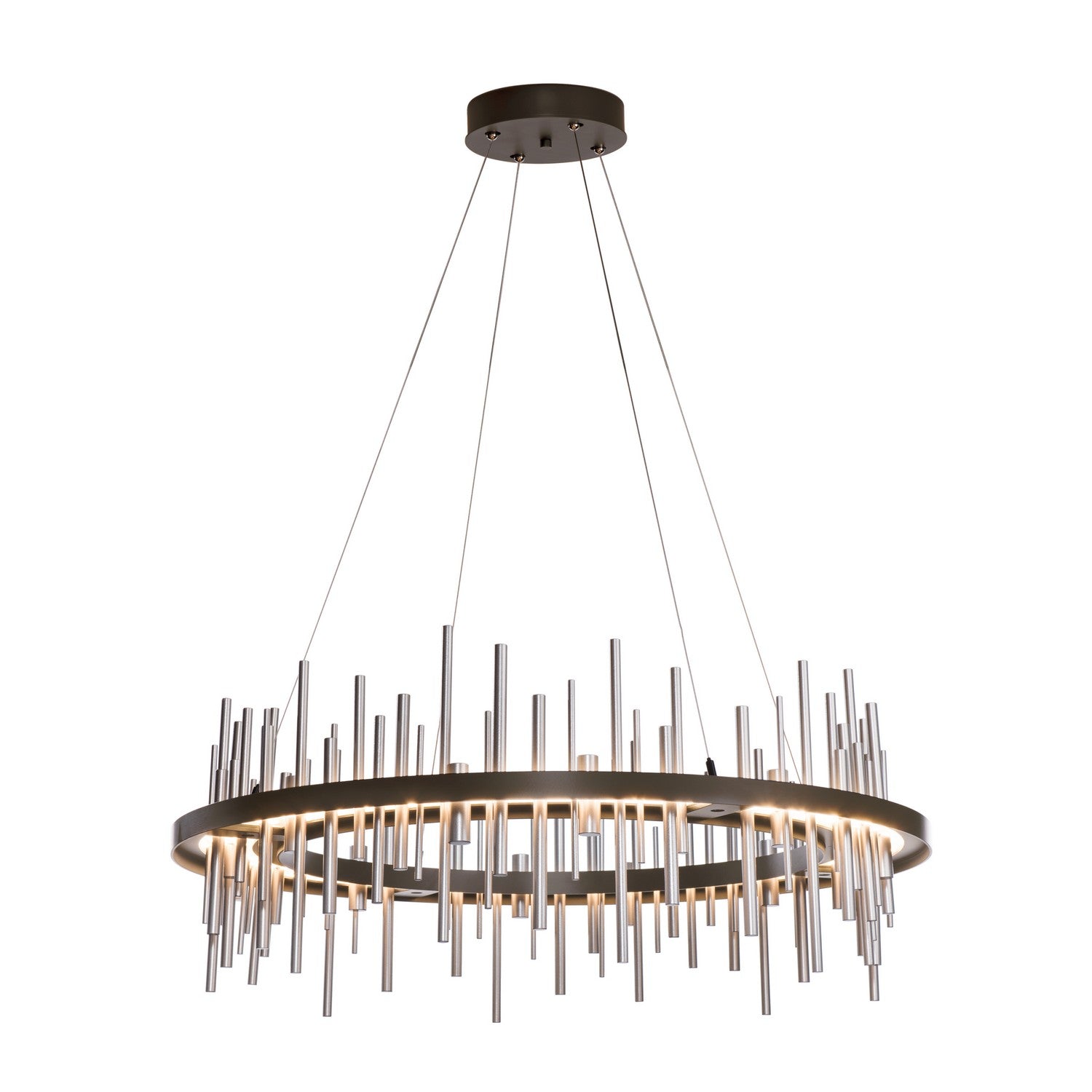 Hubbardton Forge - 139910-LED-STND-14-82 - Cityscape Circular LED Pendant - Cityscape - Oil Rubbed Bronze