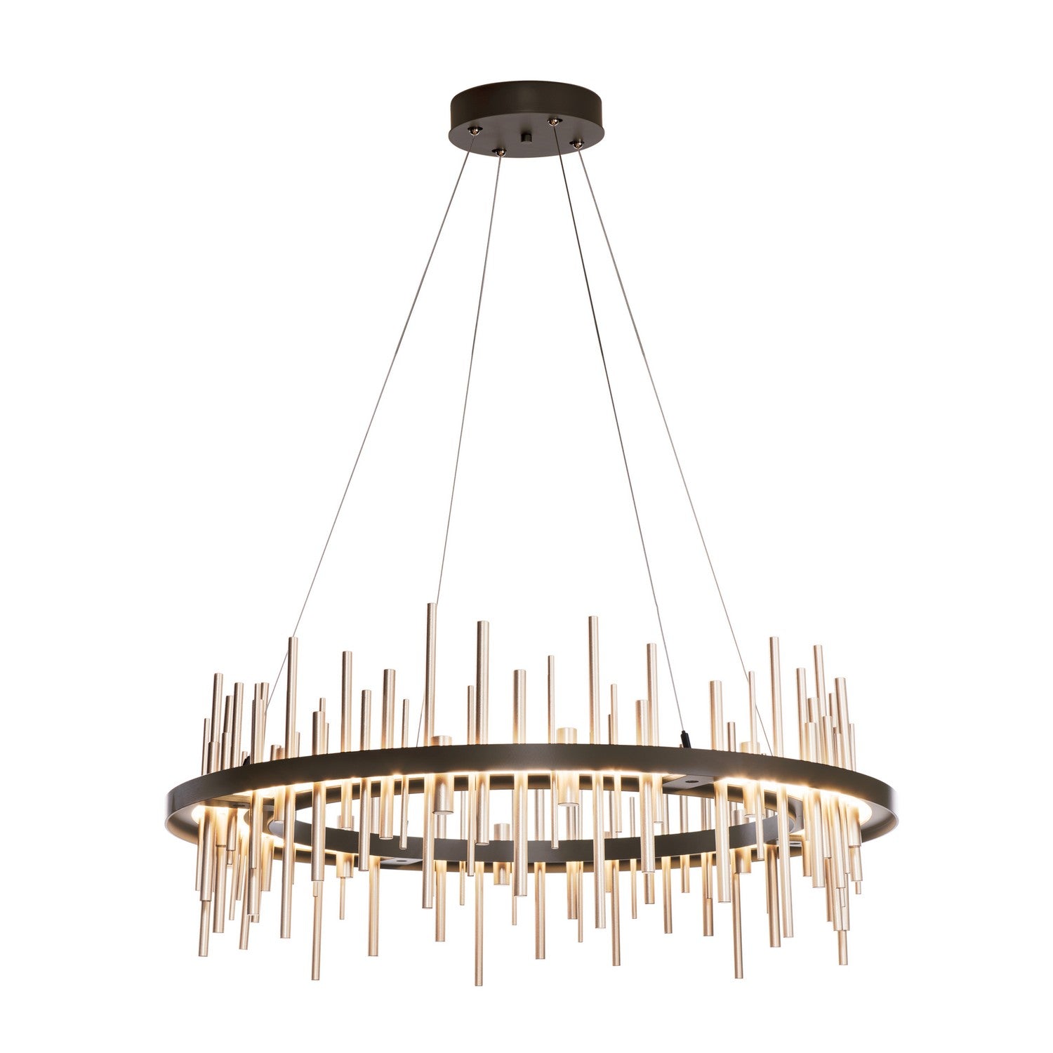 Hubbardton Forge - 139910-LED-STND-14-84 - Cityscape Circular LED Pendant - Cityscape - Oil Rubbed Bronze