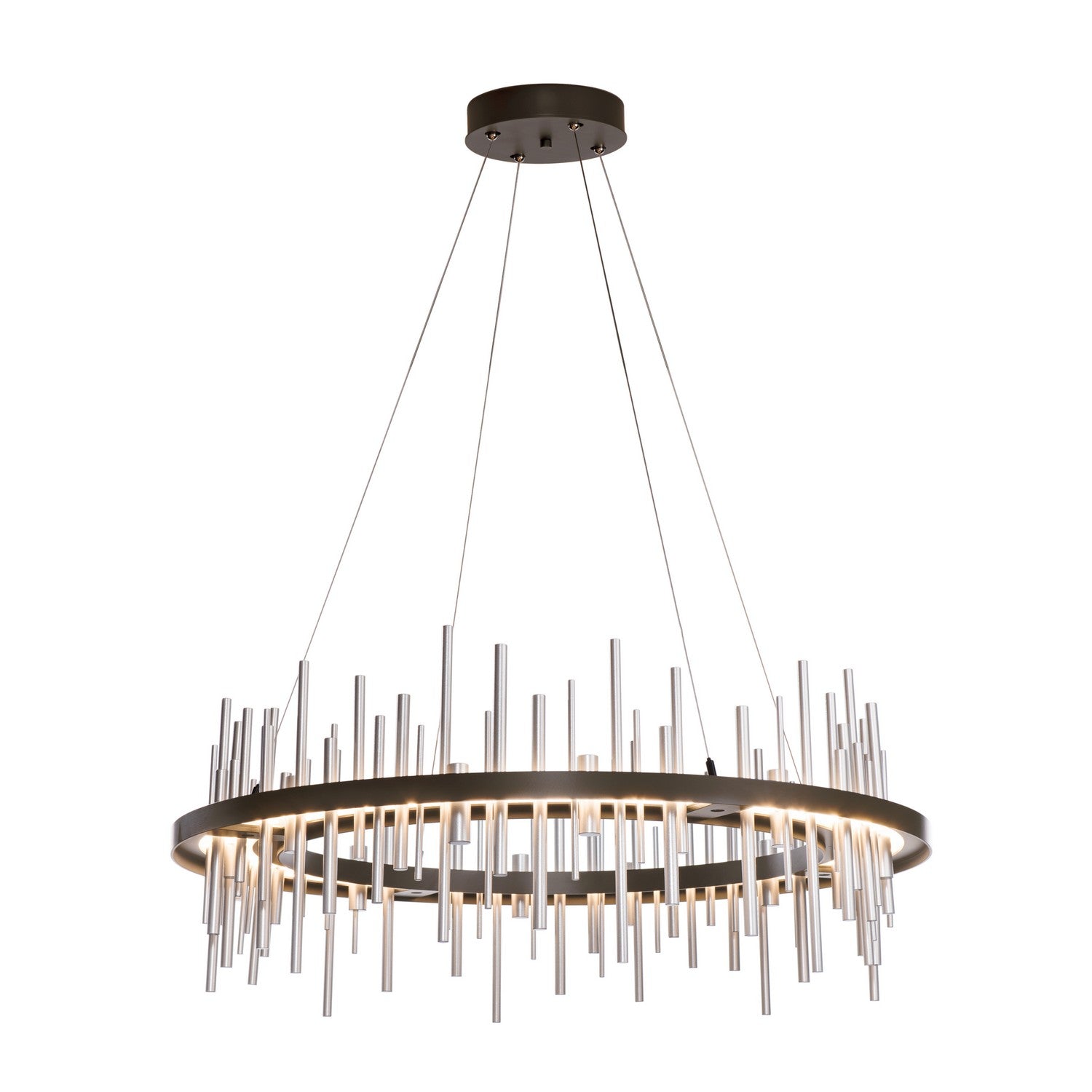 Hubbardton Forge - 139910-LED-STND-14-85 - Cityscape Circular LED Pendant - Cityscape - Oil Rubbed Bronze