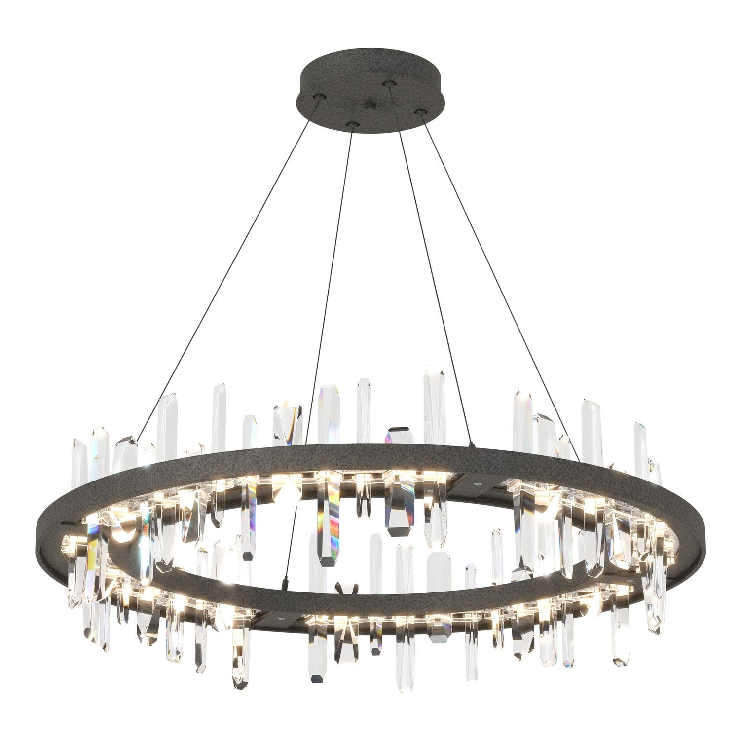 Hubbardton Forge - 139915-LED-STND-20-CR - Solitude Circular LED Pendant - Solitude - Natural Iron