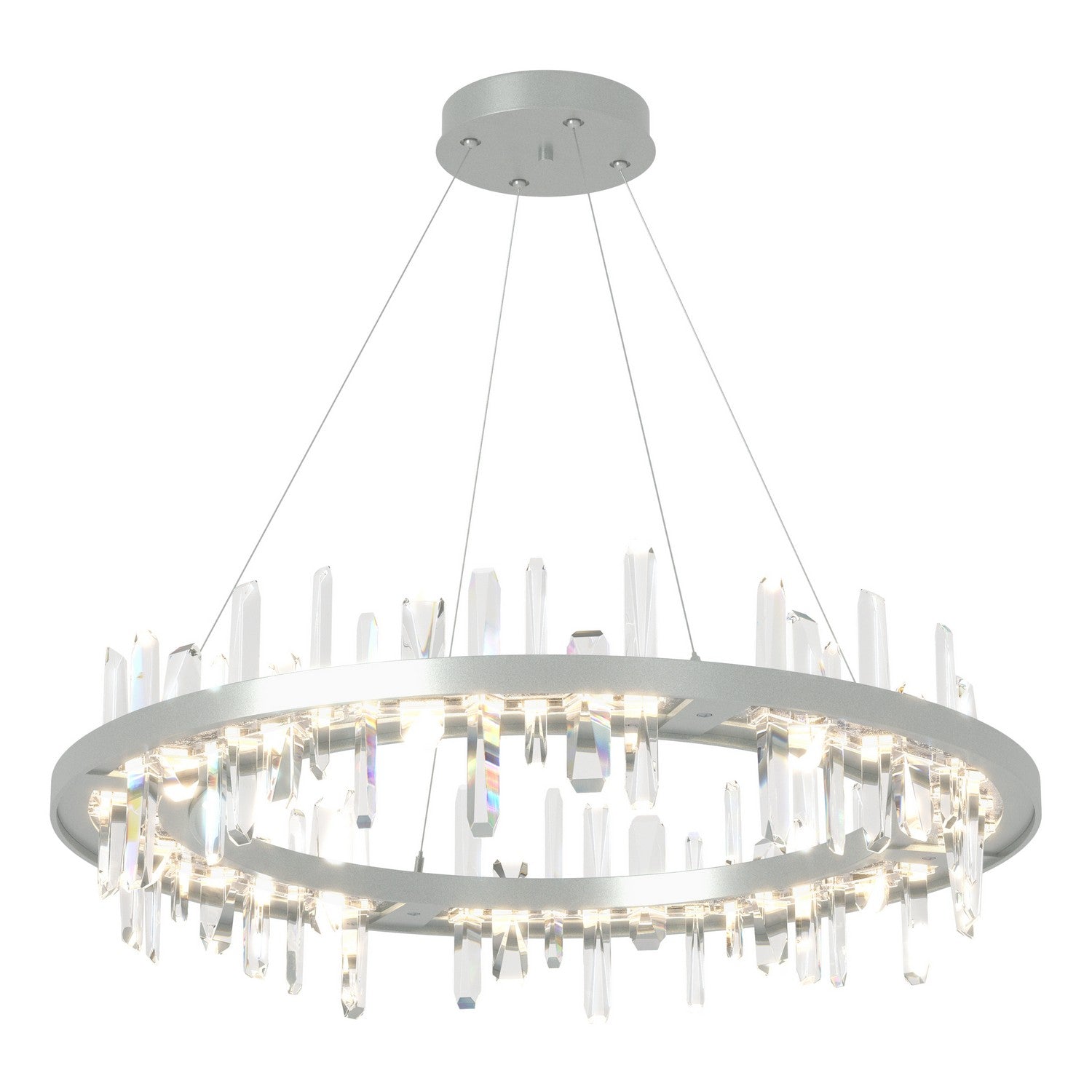 Hubbardton Forge - 139915-LED-STND-82-CR - Solitude Circular LED Pendant - Solitude - Vintage Platinum