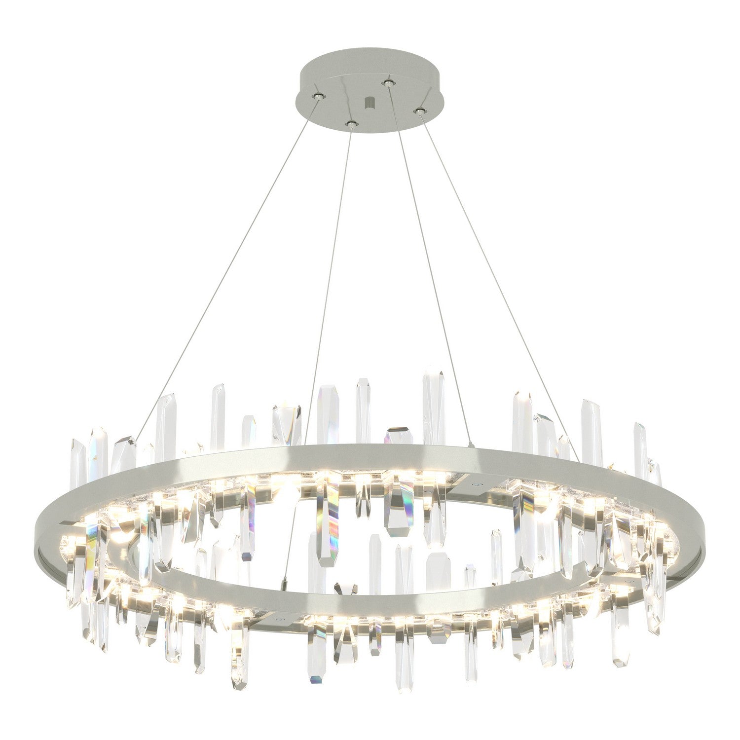 Hubbardton Forge - 139915-LED-STND-85-CR - Solitude Circular LED Pendant - Solitude - Sterling