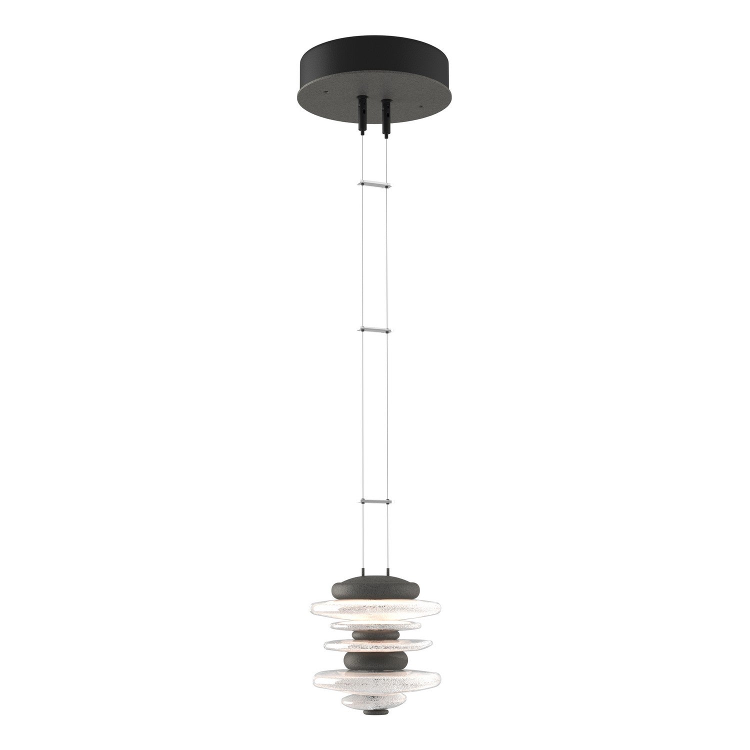 Hubbardton Forge - 139970-LED-STND-20 - Cairn Mini Pendant - Cairn - Natural Iron