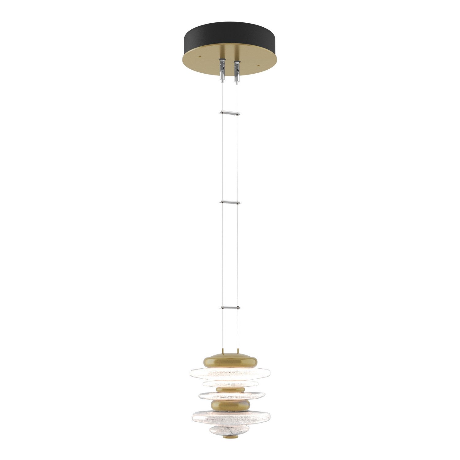 Hubbardton Forge - 139970-LED-STND-86 - Cairn Mini Pendant - Cairn - Modern Brass