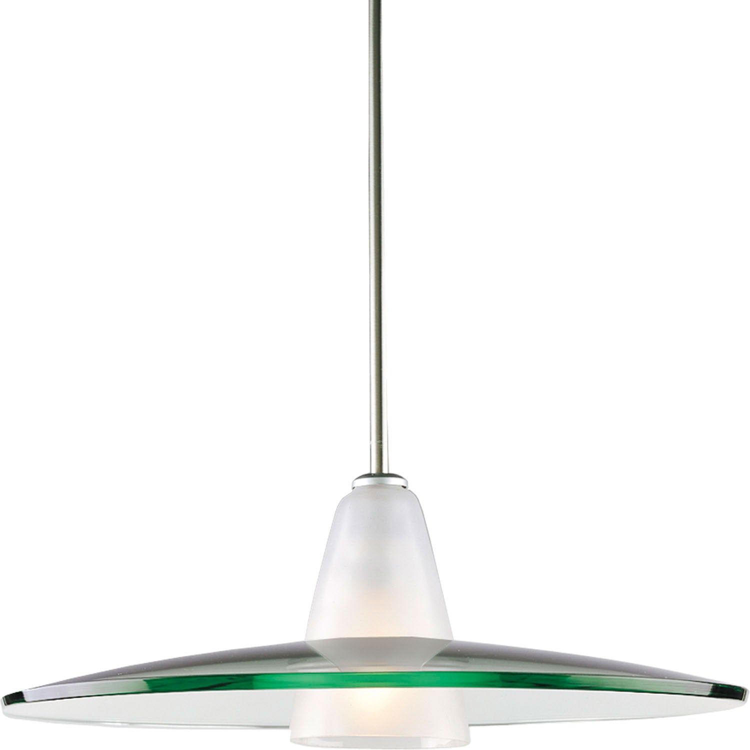 Progress Lighting - P5012-09 - One Light Pendant - Glass Pendants - Brushed Nickel