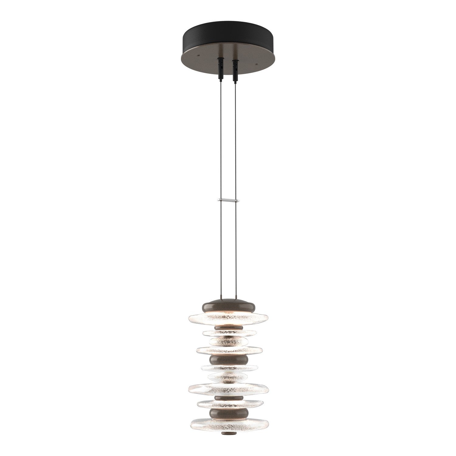 Hubbardton Forge - 139973-LED-STND-05 - Cairn Large Mini Pendant - Cairn - Bronze