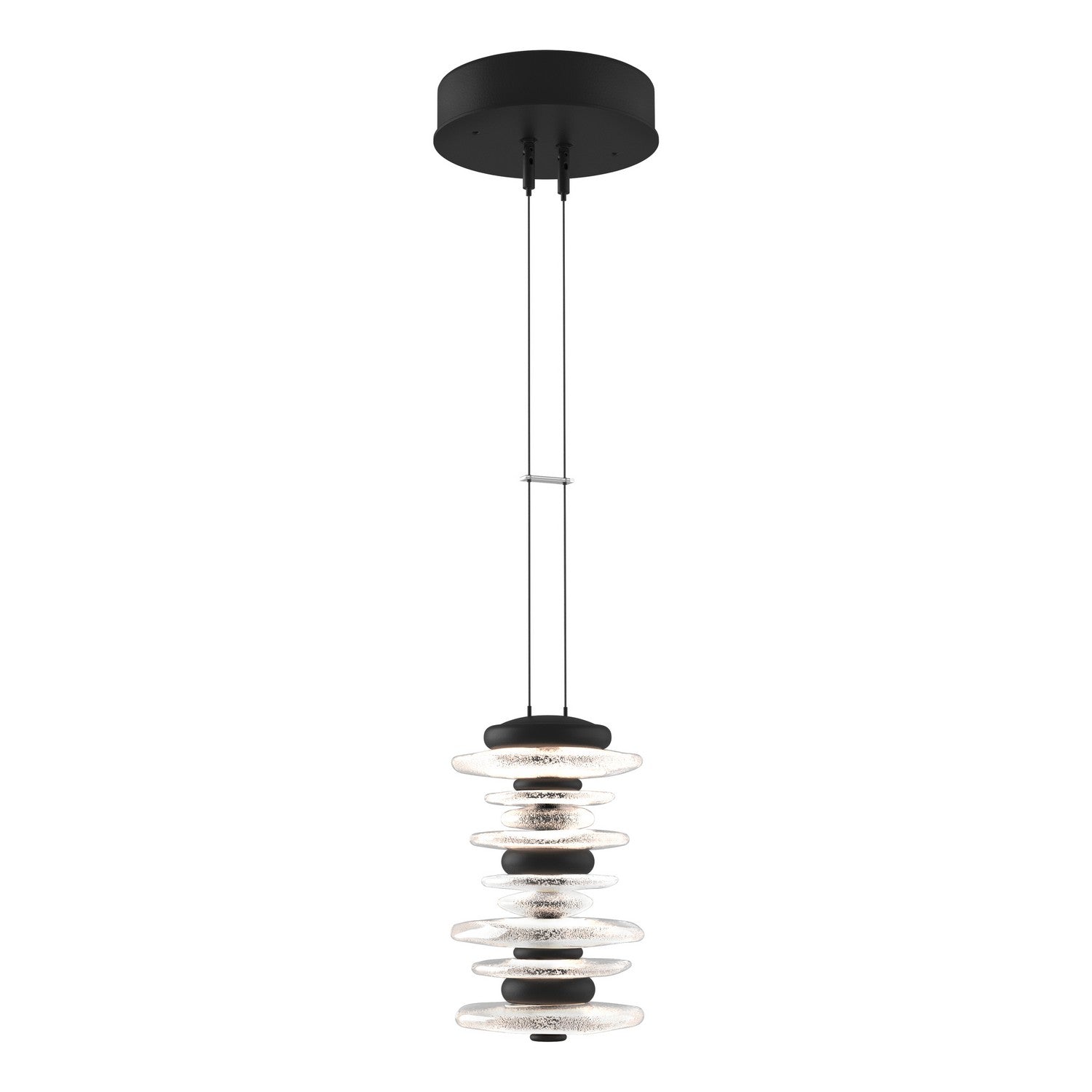 Hubbardton Forge - 139973-LED-STND-10 - Cairn Large Mini Pendant - Cairn - Black