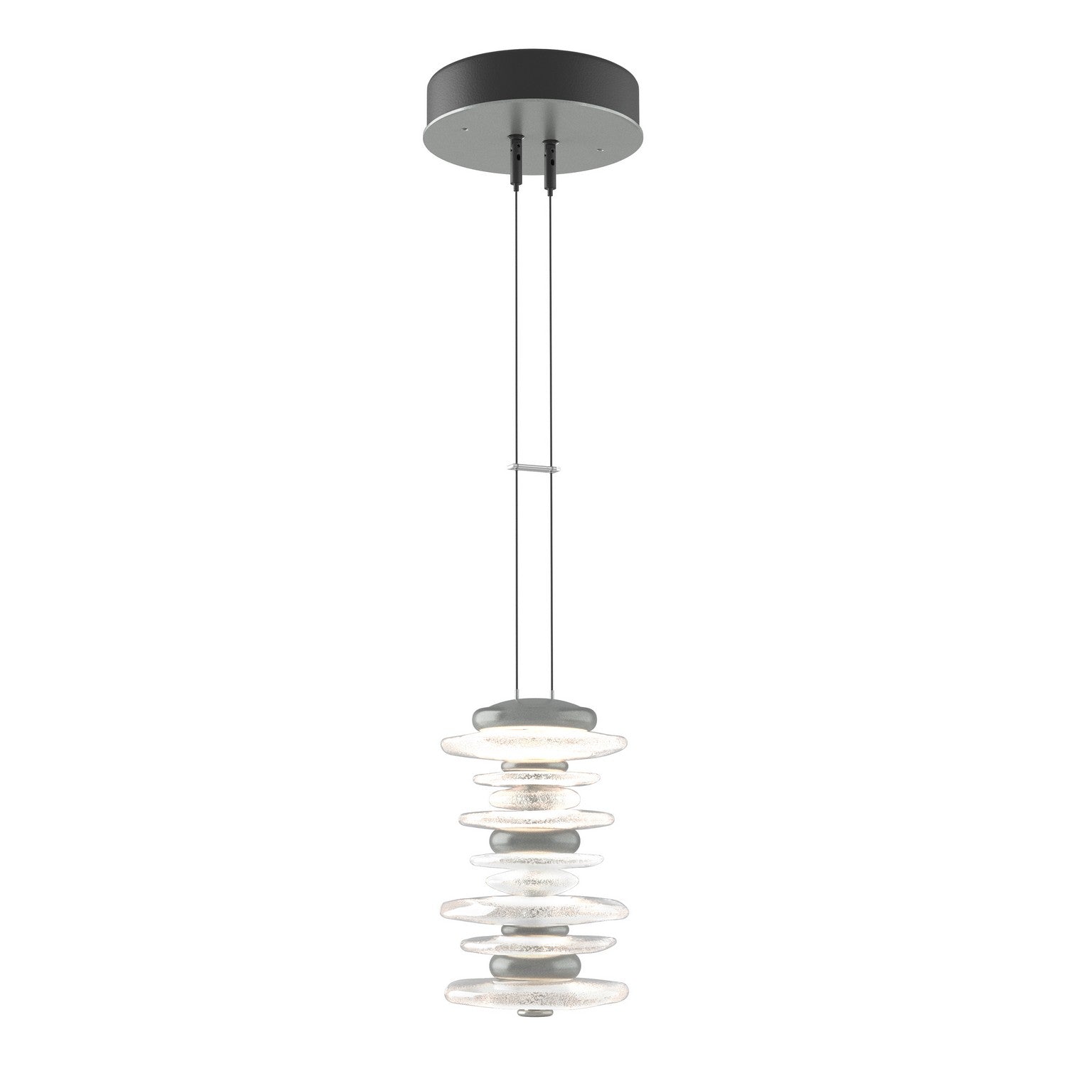 Hubbardton Forge - 139973-LED-STND-82 - Cairn Large Mini Pendant - Cairn - Vintage Platinum