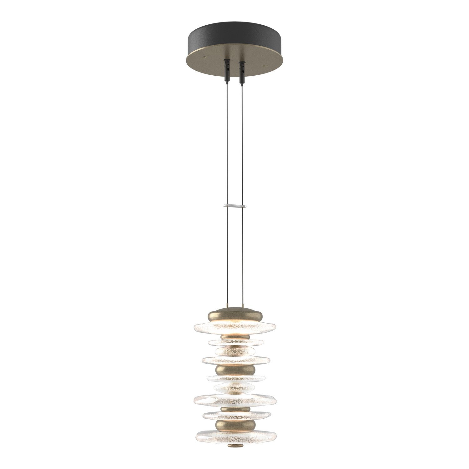 Hubbardton Forge - 139973-LED-STND-84 - Cairn Large Mini Pendant - Cairn - Soft Gold
