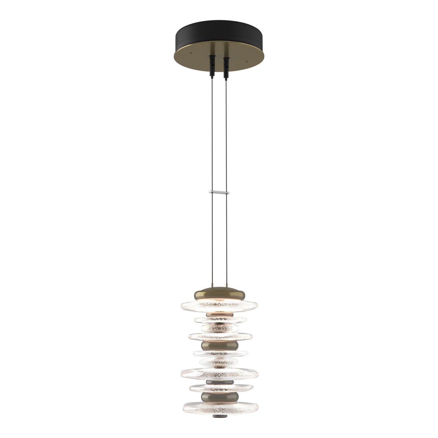 Hubbardton Forge - 139973-LED-STND-86 - Cairn Large Mini Pendant - Cairn - Modern Brass