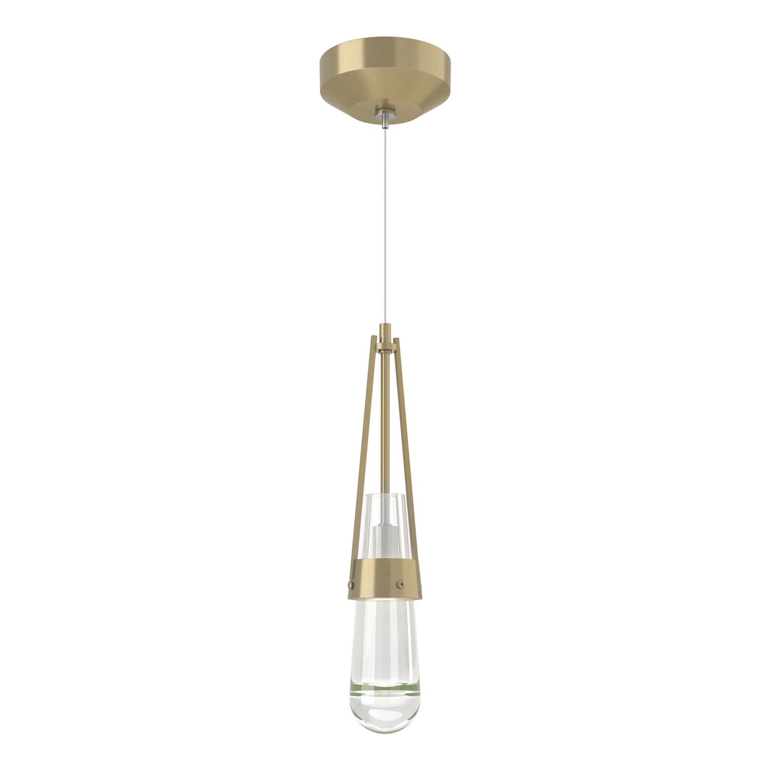 Hubbardton Forge - 161040-SKT-STND-86-ZM0434 - One Light Mini Pendant - Link - Modern Brass