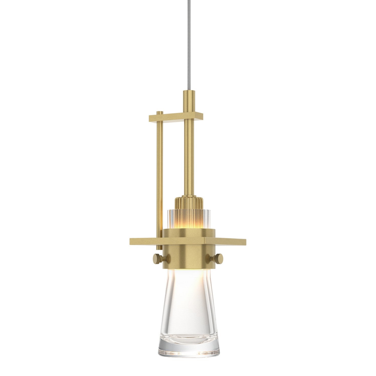 Hubbardton Forge - 161060-SKT-STND-86-ZM0343 - One Light Mini Pendant - Erlenmeyer - Modern Brass