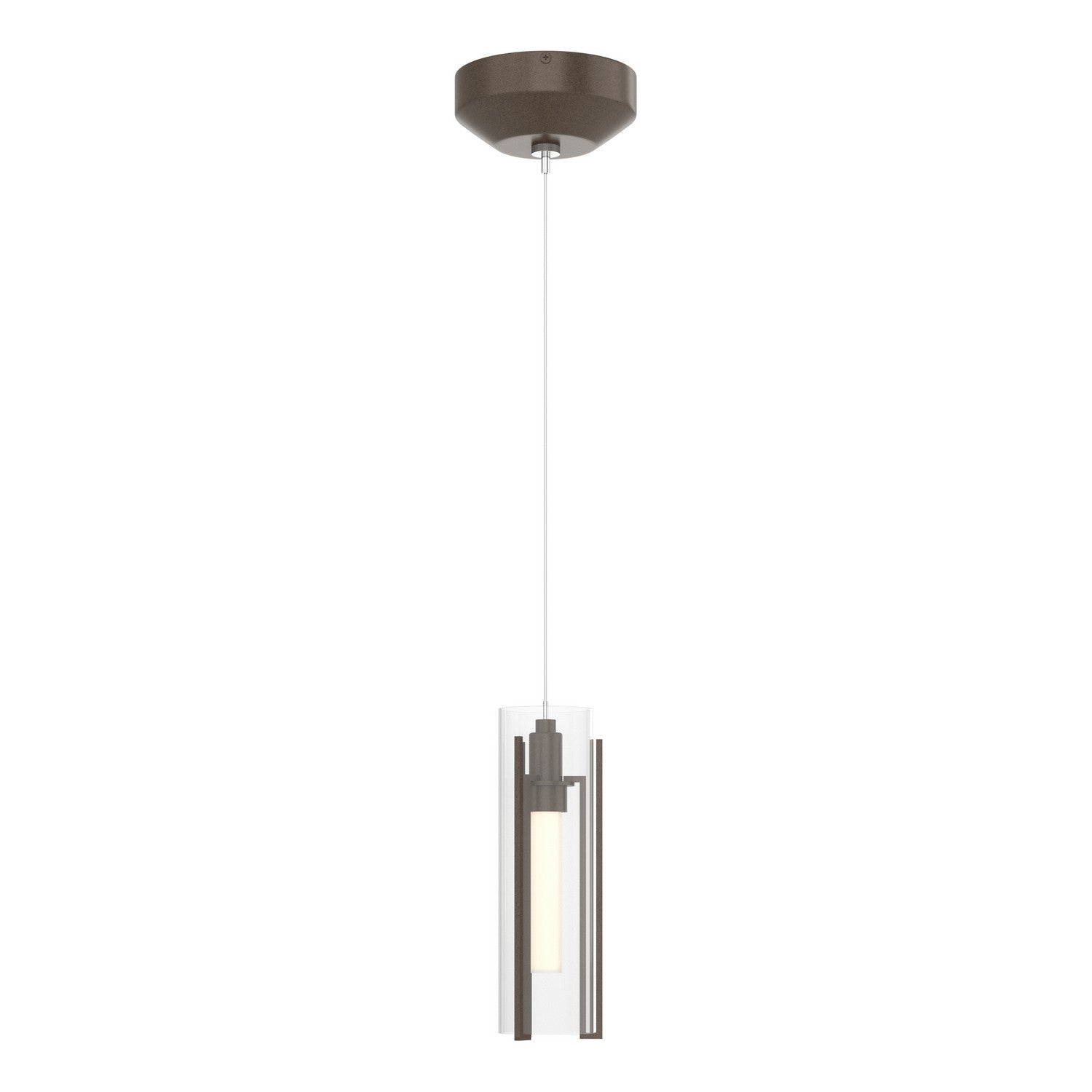 Hubbardton Forge - 161180-SKT-STND-05-ZM0065 - Exos Glass Low Voltage Mini Pendant - Exos Glass - Bronze