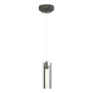 Hubbardton Forge - 161180-SKT-STND-07-ZM0065 - One Light Mini Pendant - Exos Glass - Dark Smoke