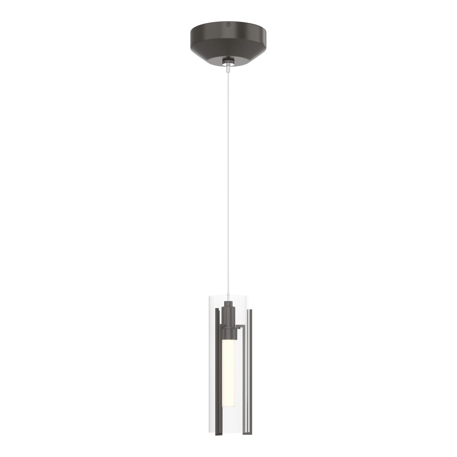 Hubbardton Forge - 161180-SKT-STND-14-ZM0065 - Exos Glass Low Voltage Mini Pendant - Exos Glass - Oil Rubbed Bronze