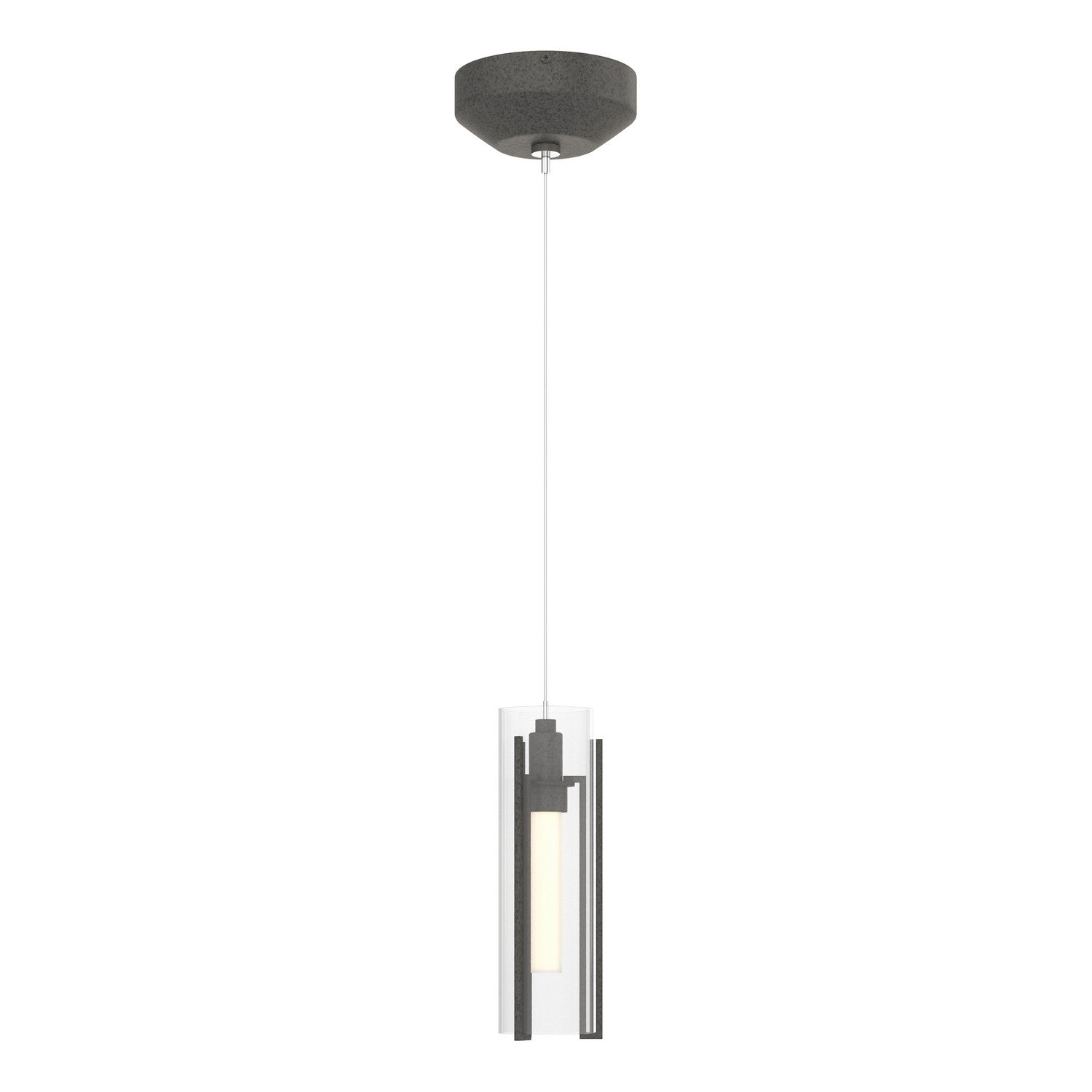 Hubbardton Forge - 161180-SKT-STND-20-ZM0065 - Exos Glass Low Voltage Mini Pendant - Exos Glass - Natural Iron