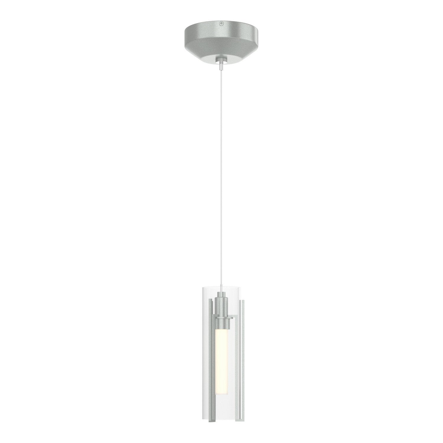 Hubbardton Forge - 161180-SKT-STND-82-ZM0065 - Exos Glass Low Voltage Mini Pendant - Exos Glass - Vintage Platinum