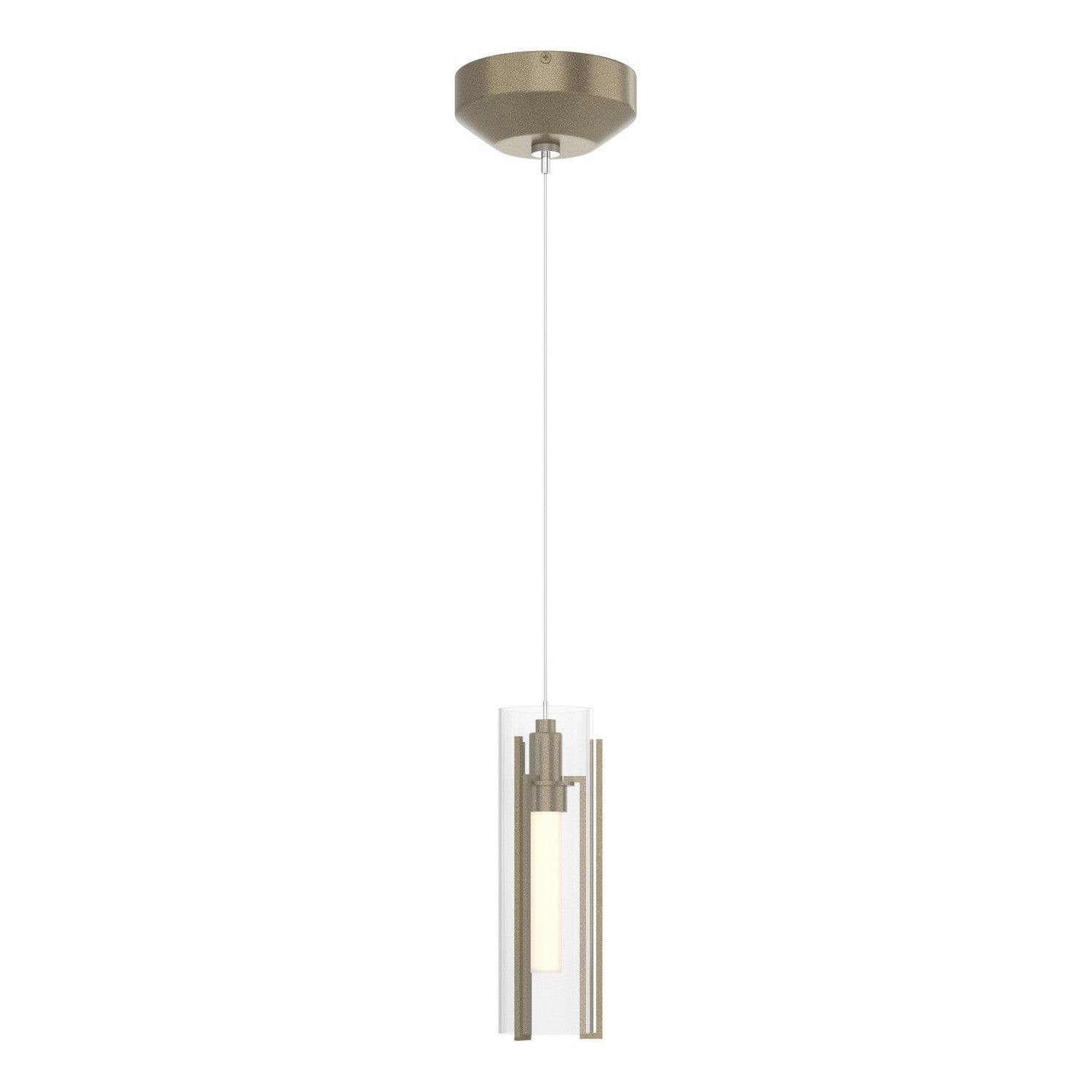 Hubbardton Forge - 161180-SKT-STND-84-ZM0065 - Exos Glass Low Voltage Mini Pendant - Exos Glass - Soft Gold