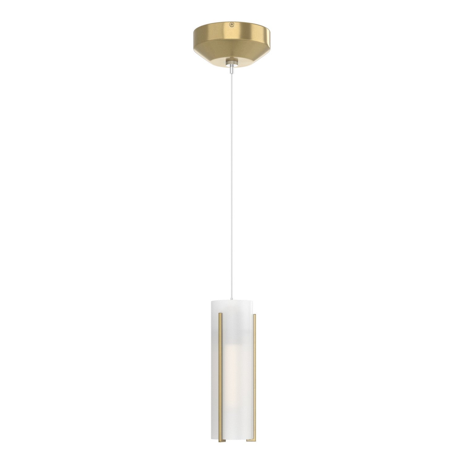 Hubbardton Forge - 161180-SKT-STND-86-GG0065 - Exos Glass Low Voltage Mini Pendant - Exos Glass - Modern Brass