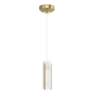 Hubbardton Forge - 161180-SKT-STND-86-GG0065 - One Light Mini Pendant - Exos Glass - Modern Brass