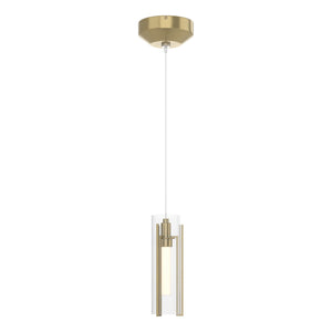 Hubbardton Forge - 161180-SKT-STND-86-ZM0065 - One Light Mini Pendant - Exos Glass - Modern Brass
