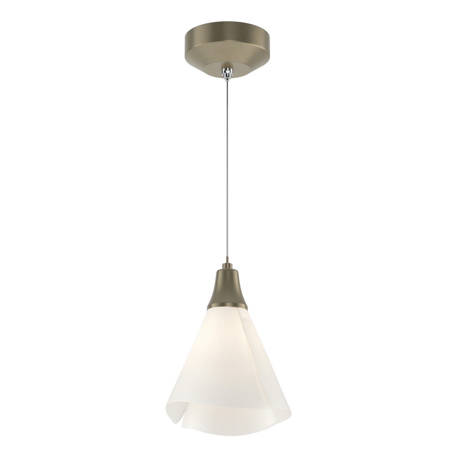 Hubbardton Forge - 161181-SKT-STND-84-SH1987 - LED Mini Pendant - Mobius - Soft Gold