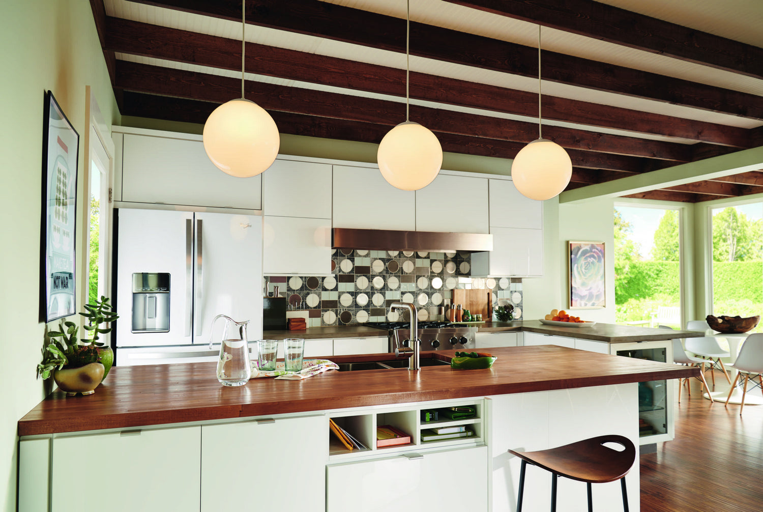 Progress Lighting - P4403-29 - One Light Pendant - Opal Globes - White