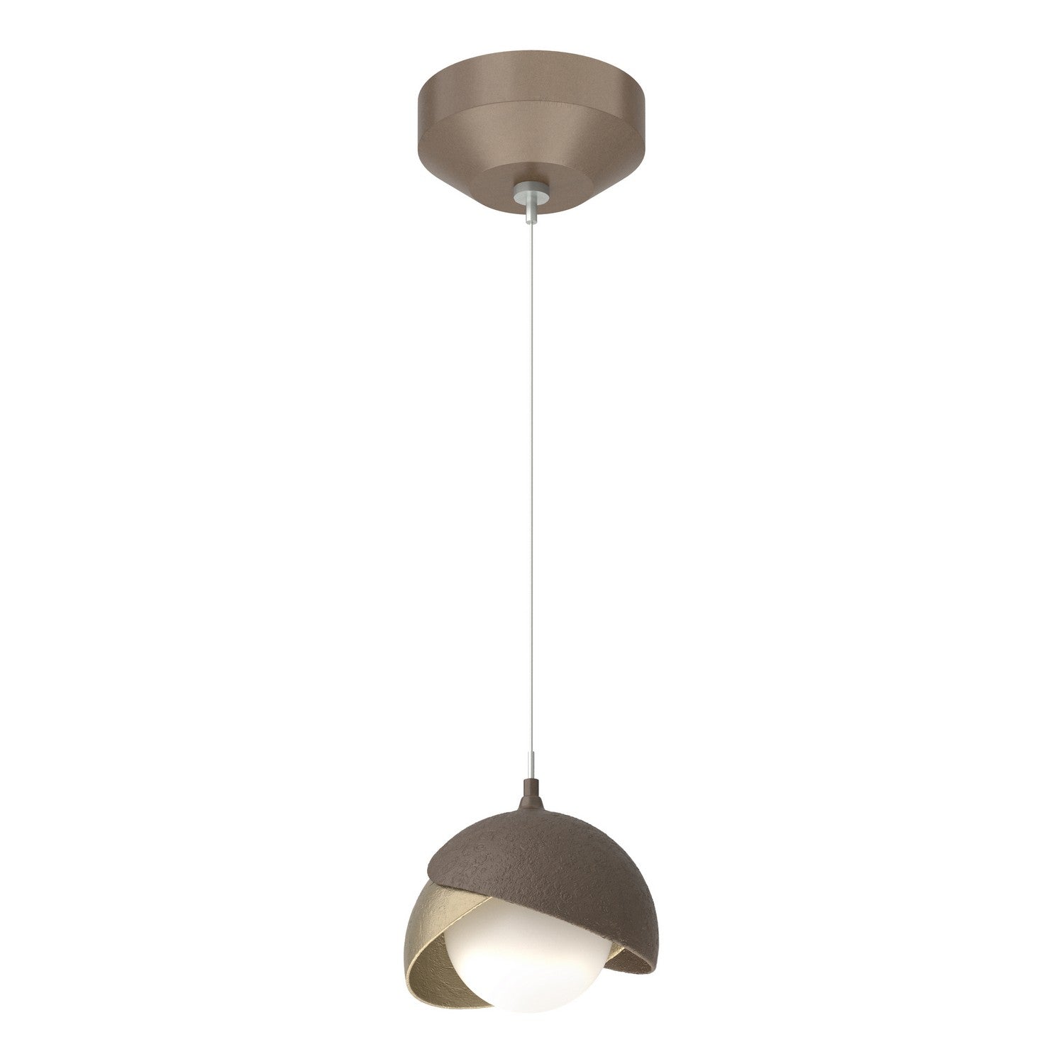 Hubbardton Forge - 161183-SKT-STND-05-84-GG0711 - Brooklyn Double Shade Low Voltage Mini Pendant - Brooklyn - Bronze
