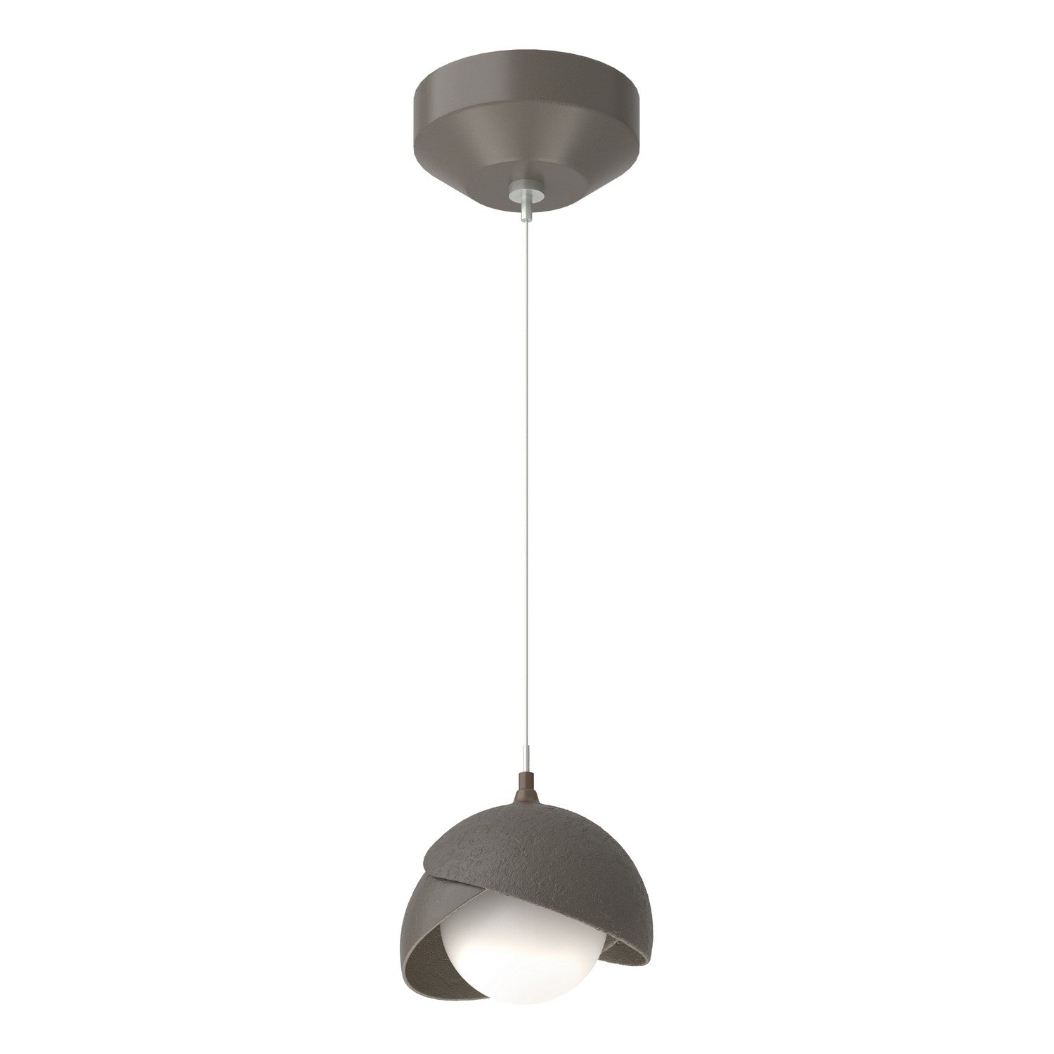 Hubbardton Forge - 161183-SKT-STND-07-07-GG0711 - Brooklyn Double Shade Low Voltage Mini Pendant - Brooklyn - Dark Smoke