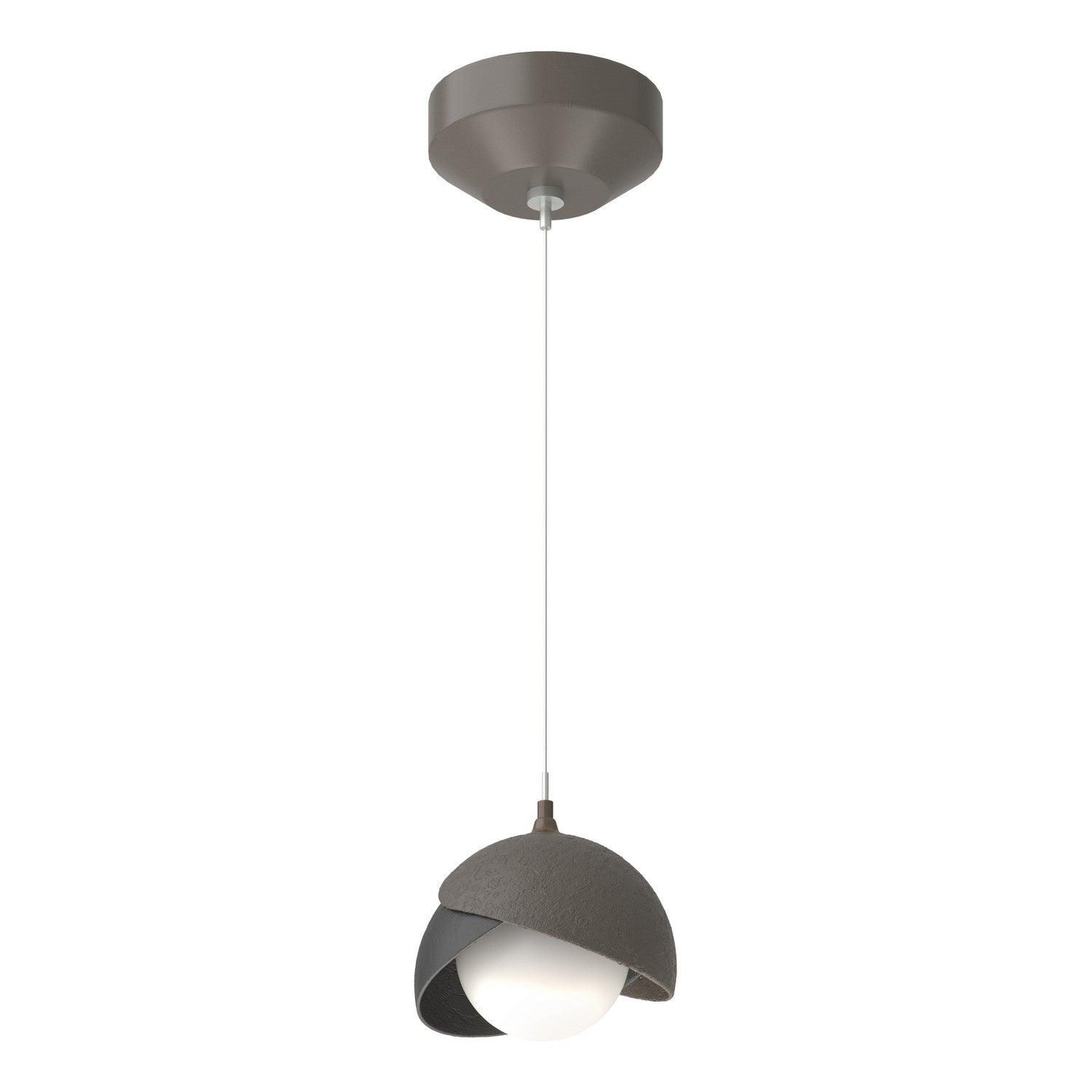 Hubbardton Forge - 161183-SKT-STND-07-10-GG0711 - Brooklyn Double Shade Low Voltage Mini Pendant - Brooklyn - Dark Smoke