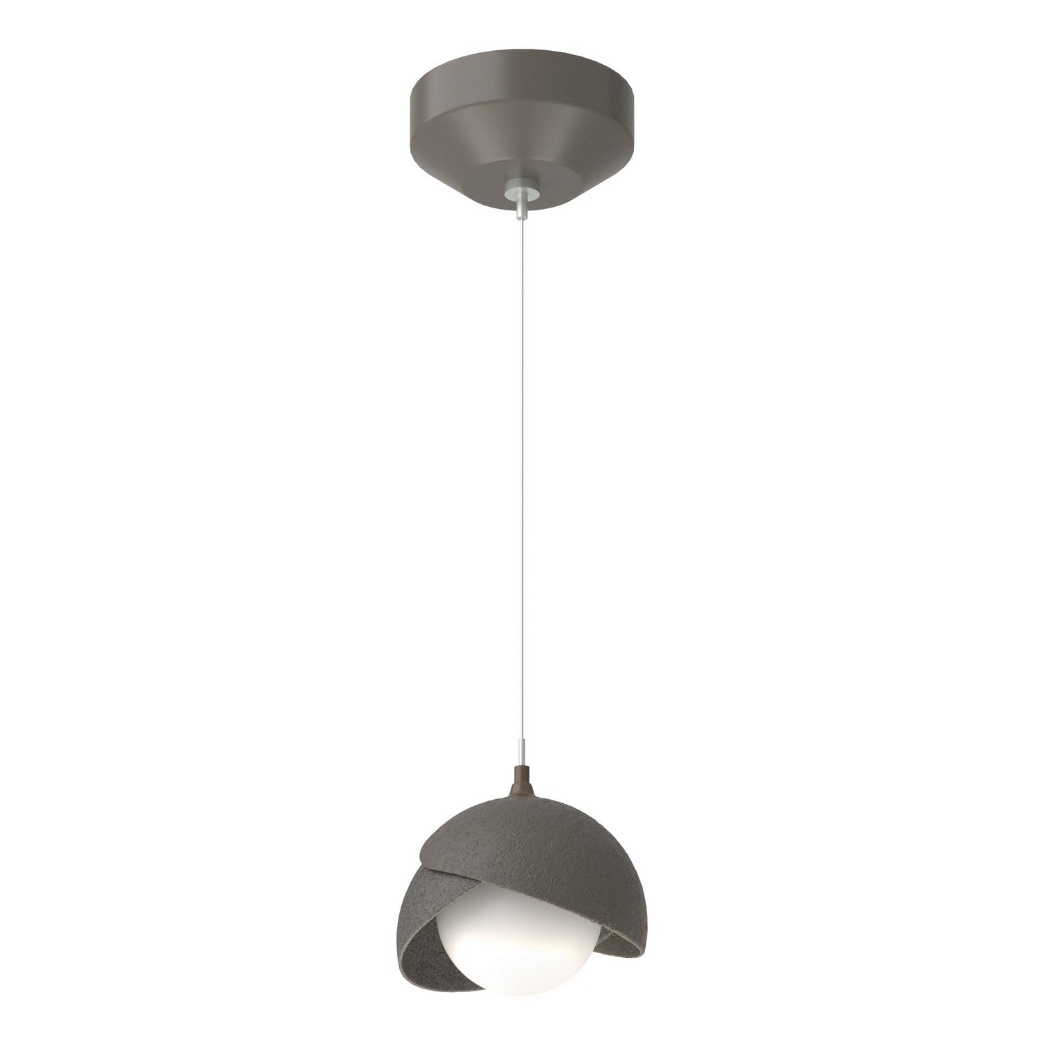Hubbardton Forge - 161183-SKT-STND-07-20-GG0711 - Brooklyn Double Shade Low Voltage Mini Pendant - Brooklyn - Dark Smoke