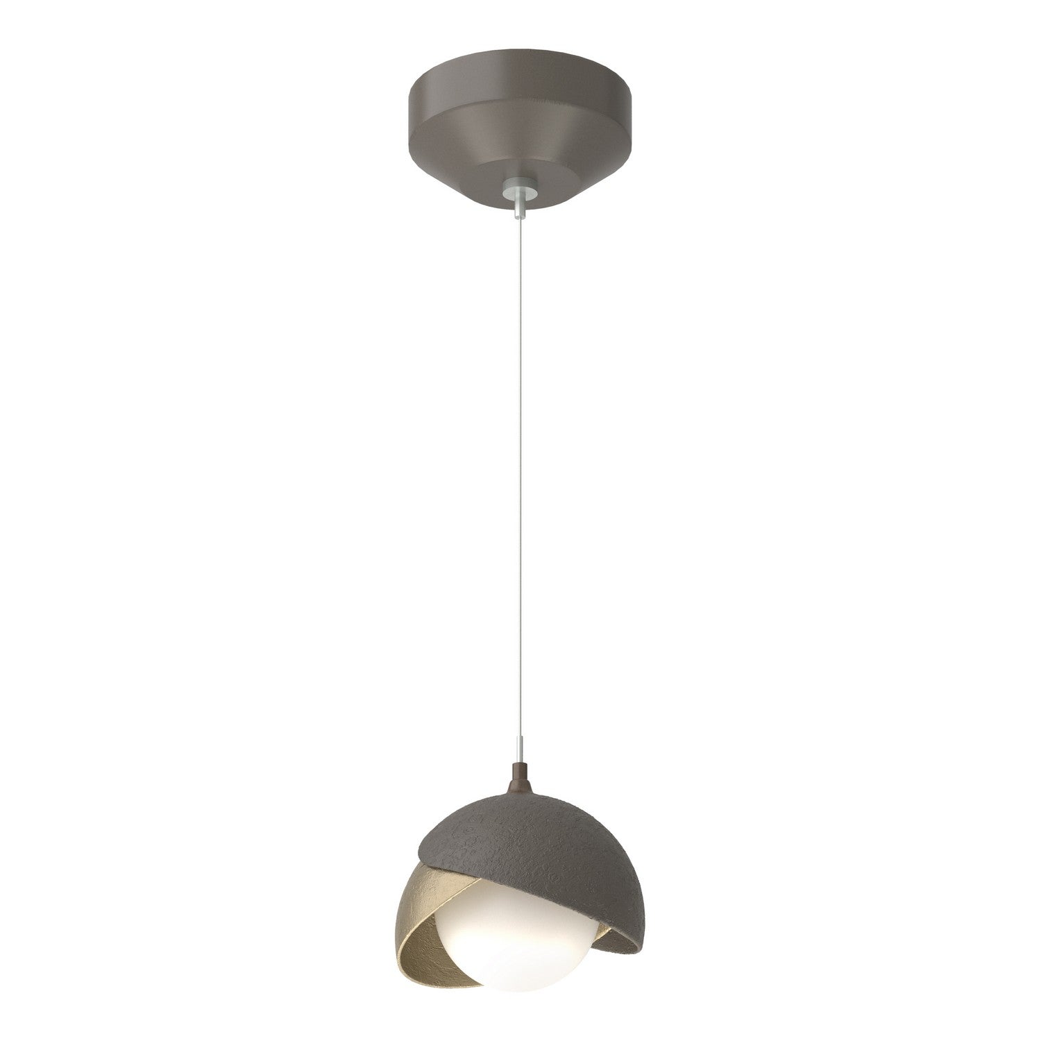 Hubbardton Forge - 161183-SKT-STND-07-84-GG0711 - One Light Mini Pendant - Brooklyn - Dark Smoke