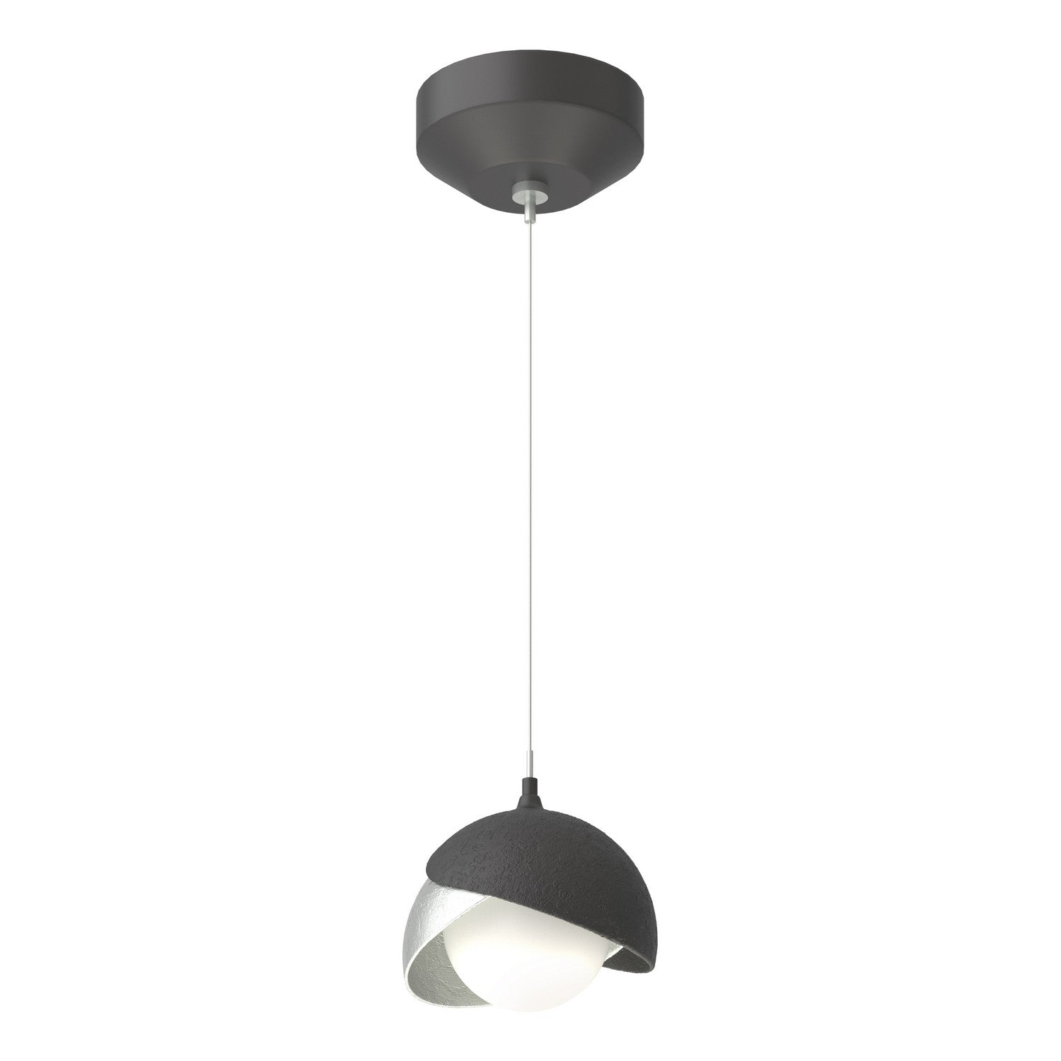 Hubbardton Forge - 161183-SKT-STND-10-82-GG0711 - Brooklyn Double Shade Low Voltage Mini Pendant - Brooklyn - Black