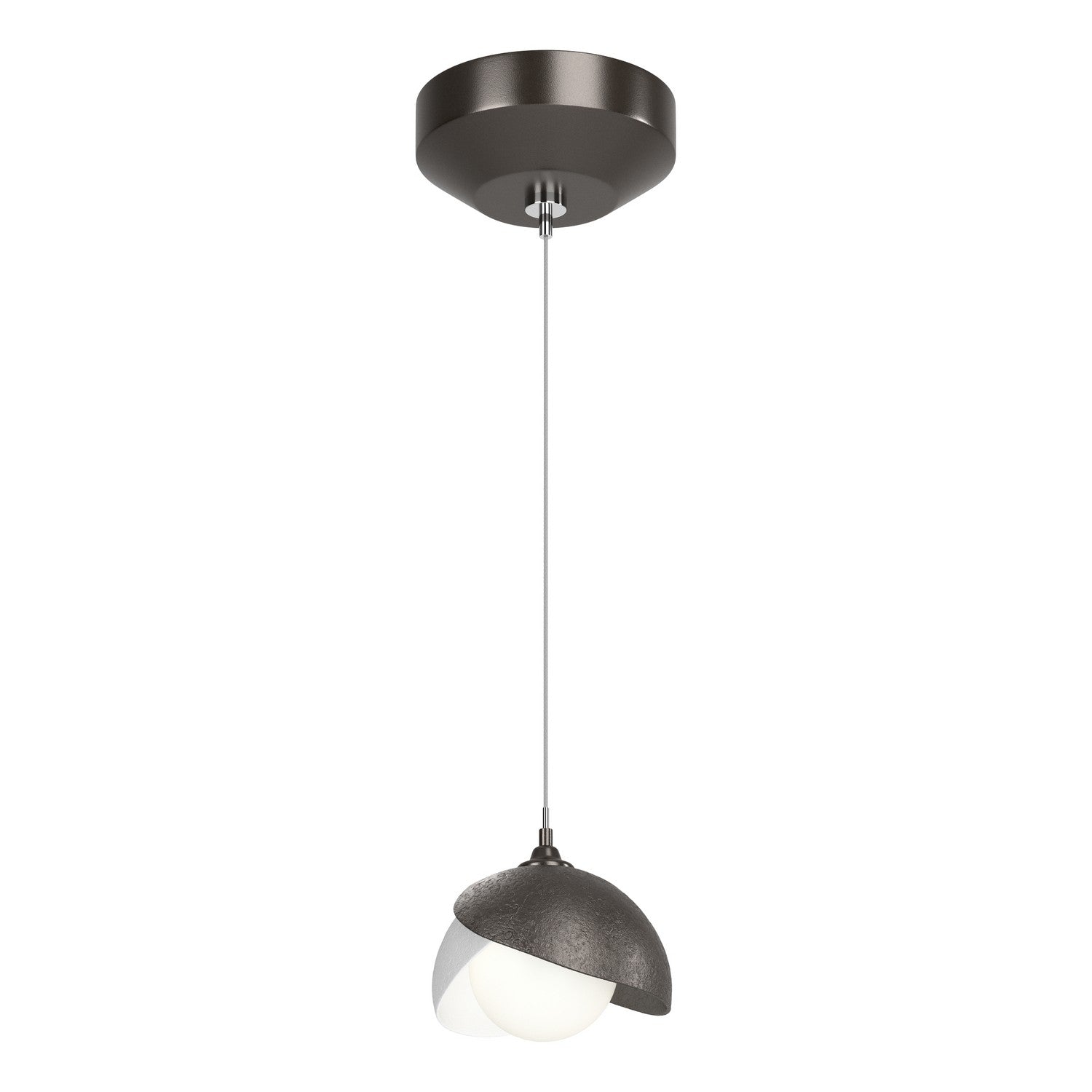 Hubbardton Forge - 161183-SKT-STND-14-02-GG0711 - Brooklyn Double Shade Low Voltage Mini Pendant - Brooklyn - Oil Rubbed Bronze