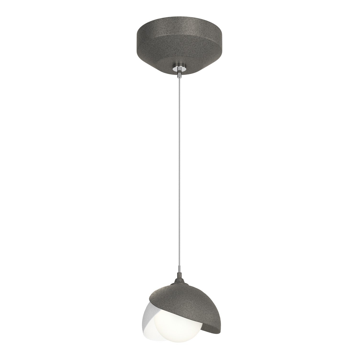 Hubbardton Forge - 161183-SKT-STND-20-02-GG0711 - Brooklyn Double Shade Low Voltage Mini Pendant - Brooklyn - Natural Iron