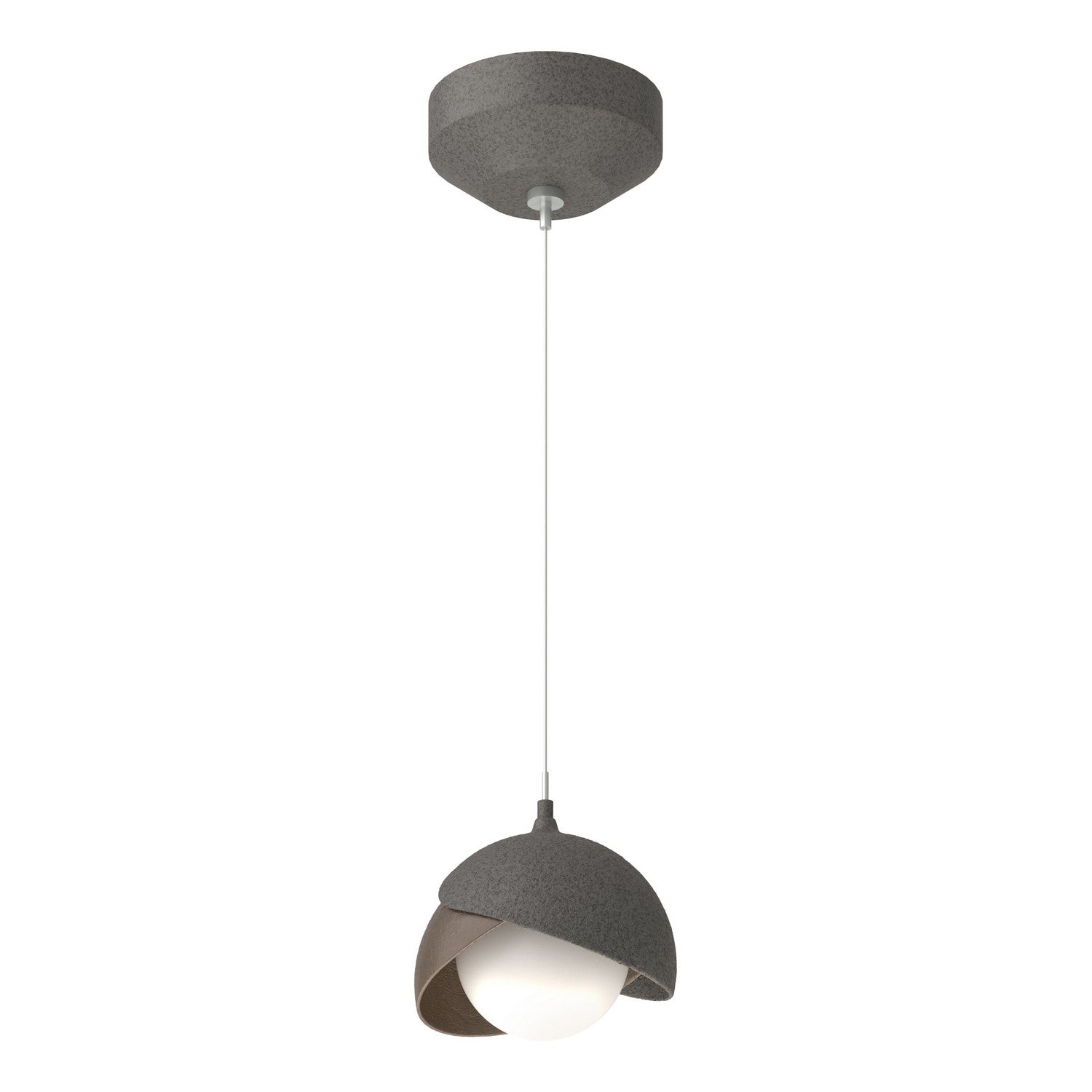 Hubbardton Forge - 161183-SKT-STND-20-05-GG0711 - Brooklyn Double Shade Low Voltage Mini Pendant - Brooklyn - Natural Iron
