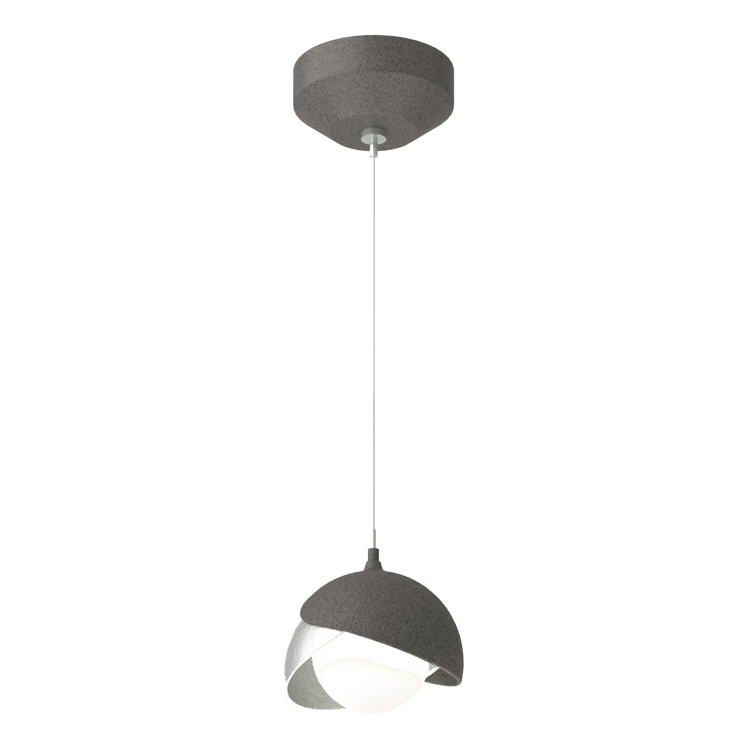Hubbardton Forge - 161183-SKT-STND-20-82-GG0711 - Brooklyn Double Shade Low Voltage Mini Pendant - Brooklyn - Natural Iron