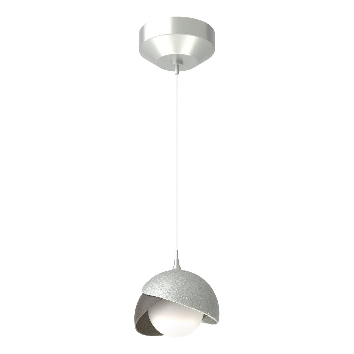 Hubbardton Forge - 161183-SKT-STND-82-07-GG0711 - Brooklyn Double Shade Low Voltage Mini Pendant - Brooklyn - Vintage Platinum