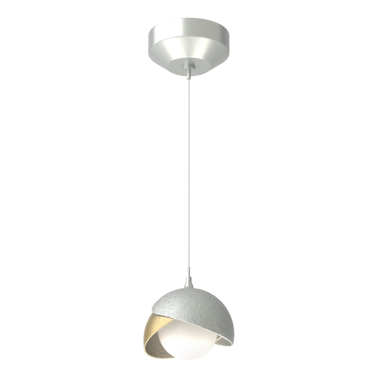 Hubbardton Forge - 161183-SKT-STND-82-86-GG0711 - Brooklyn Double Shade Low Voltage Mini Pendant - Brooklyn - Vintage Platinum